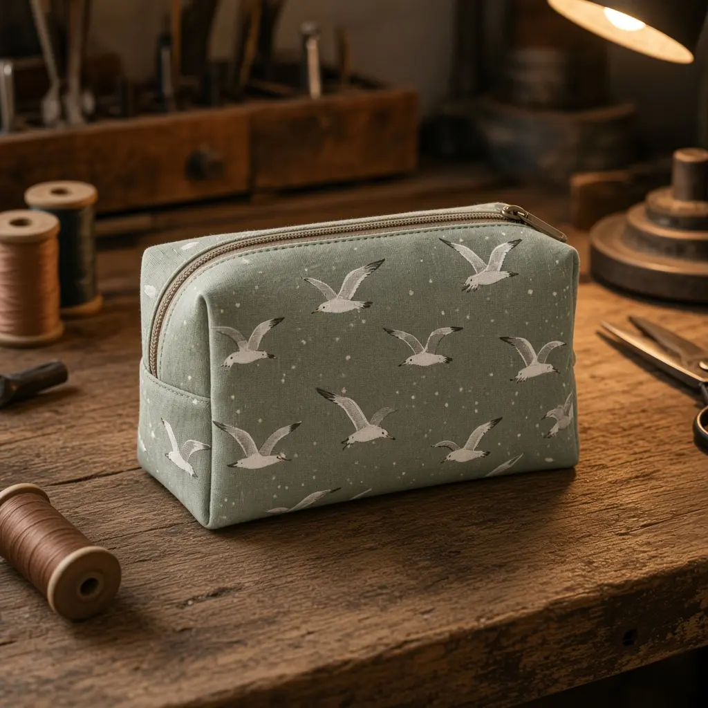 Kulturtasche Möwe auf der Werkbank – Beispielfoto